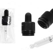 Pokrovček 18/415 s kapalko in merilnikom, 10ml – črn