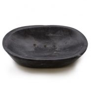 Podstavek za milo, oval, črn